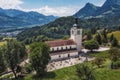 The Eglise Saint Theodule and Saane valley - Gruyeres, Switzerland