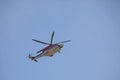 Agusta Westland helicopter on a shuttle flight from an offshore drilling platform to Den Helder