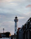 Egmond aan zee, the Netherlands, July 14 2022. The lighthouse J.C.J. van Speijk at the North Sea coast near Egmond aan Zee. Royalty Free Stock Photo