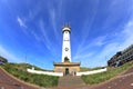 Lighthouse in Egmond aan Zee, North Sea, the Netherlands. Royalty Free Stock Photo