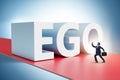 Ego personality concept with businessman