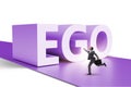 Ego personality concept with businessman