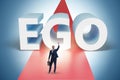 Ego personality concept with businessman