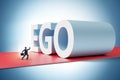 Ego personality concept with businessman