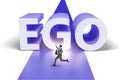 Ego personality concept with businessman