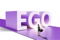 Ego personality concept with businesswoman