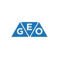 EGO triangle shape logo design on white background. EGO creative initials letter logo concept Royalty Free Stock Photo