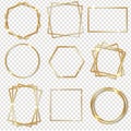 eGoldenFramesIsolatedTransparentbackground_10_M_230430 Royalty Free Stock Photo