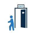 Egress, evacuation, exit icon Royalty Free Stock Photo