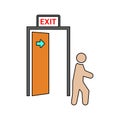 Egress, evacuation, exit icon Royalty Free Stock Photo