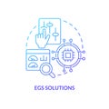 EGS solutions blue gradient concept icon