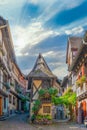 Eguisheim characteristic street Royalty Free Stock Photo