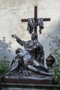 EGUISHEIM, FRANCE/ EUROPE - SEPTEMBER 23: Crucifiction statue Ch Royalty Free Stock Photo