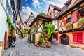 Eguisheim, France. most beautiful villages of Alsace Royalty Free Stock Photo