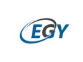EGY logo, design, vector illustration Royalty Free Stock Photo