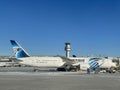 Egypt Air Airplane at Pearson International Airport in Toronto, Canada Royalty Free Stock Photo