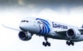 Egypt Air Boeing 787-9 Dreamliner landing in Frankfurt
