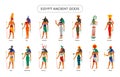 Egypt Ancient Gods Set Royalty Free Stock Photo