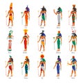 Egypt Ancient Gods Set Royalty Free Stock Photo