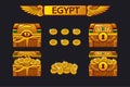 Egypt antique treasure chest and golden coins Royalty Free Stock Photo