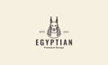 Egypt anubis dog lines logo vector symbol icon illustration design Royalty Free Stock Photo