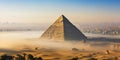 Egypt. Cairo - Giza. General view of pyramids Royalty Free Stock Photo