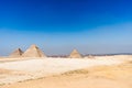 Egypt. Cairo - Giza. General view of pyramids from the Giza Plat Royalty Free Stock Photo