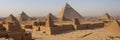 Egypt, Cairo, Pyramids of Giza, a majestic architectural marvel including the Pyramid of Cheops, the last of the Seven Wonders of