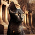 Egypt Cat Close Up. Generative AI Royalty Free Stock Photo