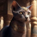 Egypt Cat Close Up. Generative AI Royalty Free Stock Photo