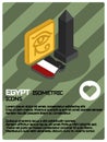 Egypt color isometric poster