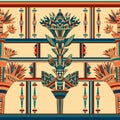 Egypt colorful ornament. Vector seamless pattern Royalty Free Stock Photo