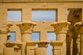 Columns in Kiosk of Trajan. Temple of Philae Royalty Free Stock Photo