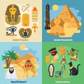 Egypt Concept Icons Set