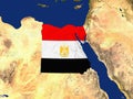 Egypt With The Countries Flag Covering