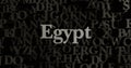 Egypt - 3D rendered metallic typeset headline illustration