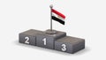 Egypt 3D waving flag illustration on winner podium. Royalty Free Stock Photo