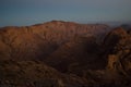 Egypt. Desert and mountains of the Sinai Peninsula. Sands, dunes, rocks and gorges. Promised land. Royalty Free Stock Photo