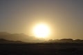 Egypt, desert sunrise mountains