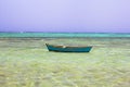 Egypt Egyptian beach with mountains and boat at Red sea Royalty Free Stock Photo