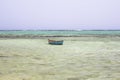 Egypt Egyptian beach with mountains and boat at Red sea Royalty Free Stock Photo