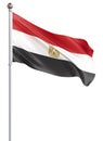 Egypt flag blowing in the wind. Background texture. 3d rendering, waving flag. Ã¢â¬â Illustration, isolated on white Royalty Free Stock Photo