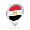 Egypt flag 3d pin icon Royalty Free Stock Photo