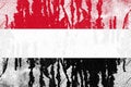 Egypt flag painted on old distressed concrete wall background Royalty Free Stock Photo