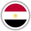 Egypt flag round shape Vectors Royalty Free Stock Photo