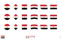 Egypt flag set, simple flags of Egypt with three different effects Royalty Free Stock Photo