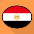 Egypt flag speech bubble, social media communication sign, flat Royalty Free Stock Photo