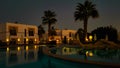 Egypt - Hotel Resort at Night Royalty Free Stock Photo