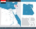 Egypt - infographic map and flag illustration