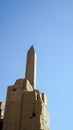 Karnak temple Luxor Egypt obelisk columns with hierogyphics history architecture Royalty Free Stock Photo